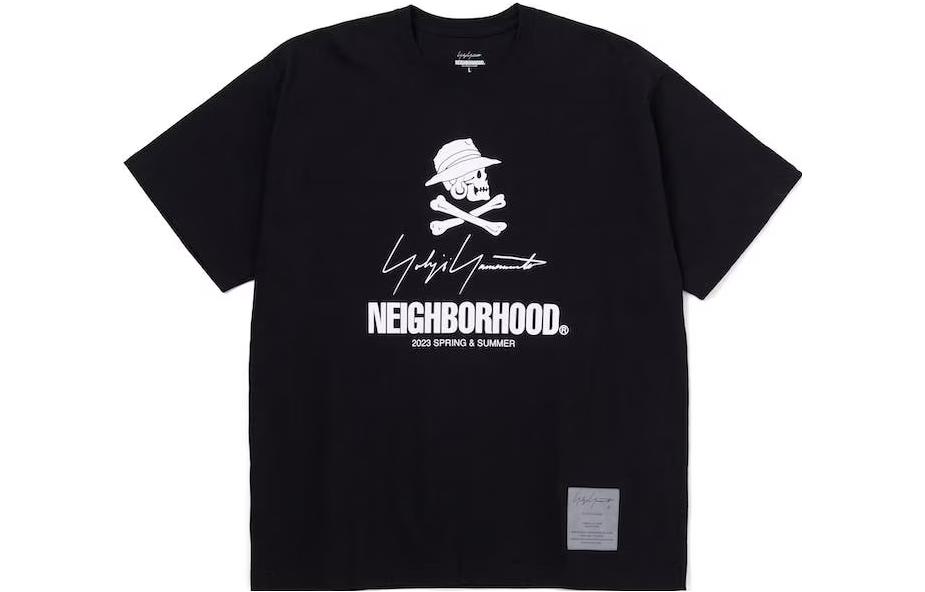 Yohji Yamamoto x NEIGHBORHOOD SS23 Capsule Skull Logo Tee Black YN-W23-888-1