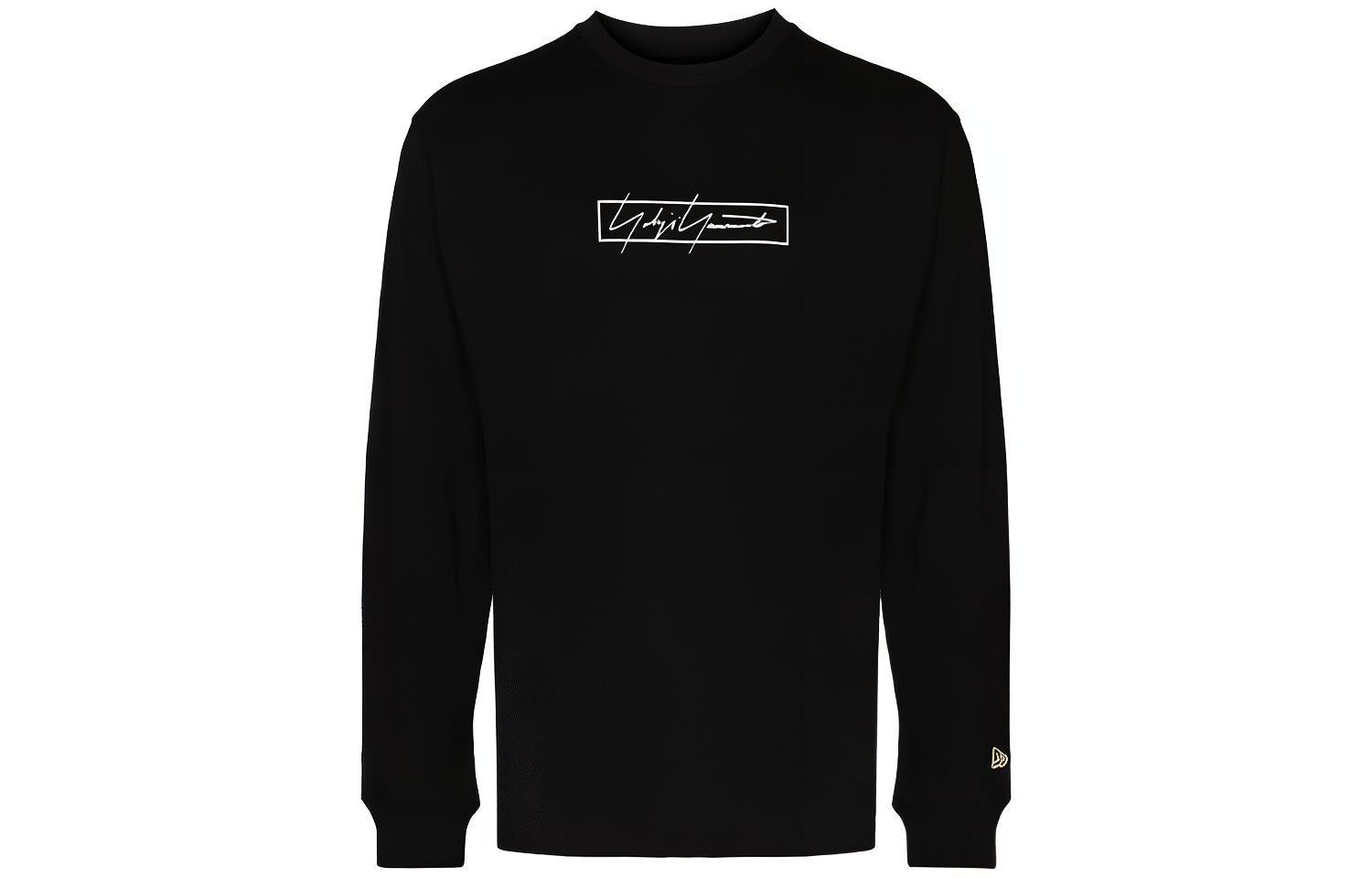 Order ヨウジヤマモト x ニューエラ ロゴ刺繍 長袖 Tシャツ ユニセックス ブラック HX-T83-984-01