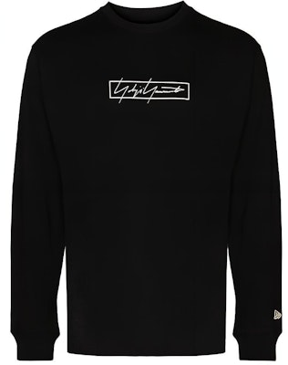 ヨウジヤマモト x ニューエラ ロゴ刺繍 長袖 Tシャツ ユニセックス ブラック HX-T83-984-01 Order ヨウジヤマモト x ニューエラ ロゴ刺繍 長袖 Tシャツ ユニセックス ブラック HX-T83-984-01