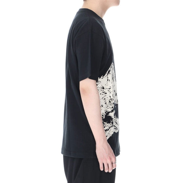 Details for ヨウジヤマモト x ニューエラ SS21 リンプリントTシャツ ユニセックス ブラック HD-T96-082