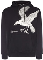 Yohji Yamamoto x New Era SS22 Animal Crow Print Logo Hoodie Black Menswear. HG-T97-997-1 Yohji Yamamoto x New Era SS22 Animal Crow Print Logo Hoodie Black Menswear. HG-T97-997-1