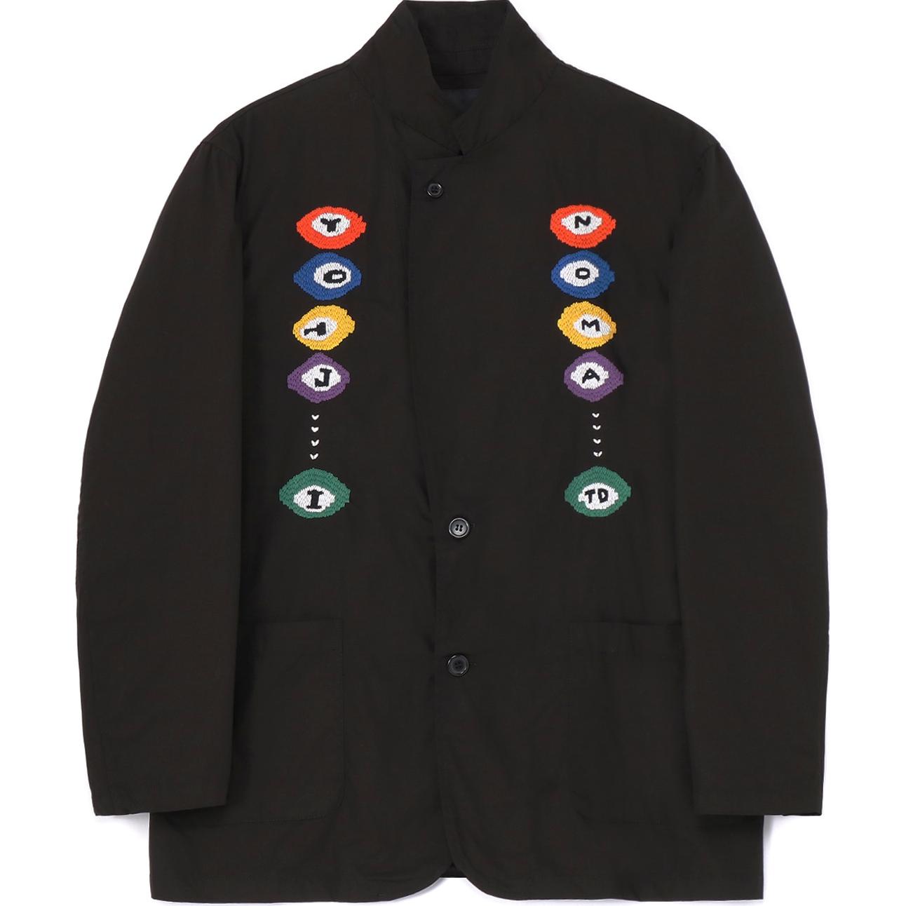 Yohji Yamamoto NOMA SS24 Wildside Billiard Embroidered Button Jacket Black Unisex SS-J03-019-1