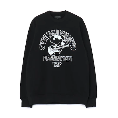 Yohji Yamamoto PEANUTS S'YTE FW23 Cartoon Print Long-Sleeve Sweatshirt Black UU-T21-020-1