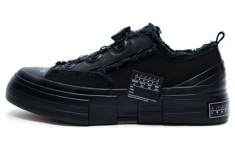 xVESSEL Yohji Yamamoto x Denim Low‑Top Sneakers 'Black' HD‑E07‑860