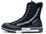 xVESSEL Yohji Yamamoto Rendah 'Tassel Sequin Reflective Straps Tinggi-Atas Hitam' FR-E05-864-1