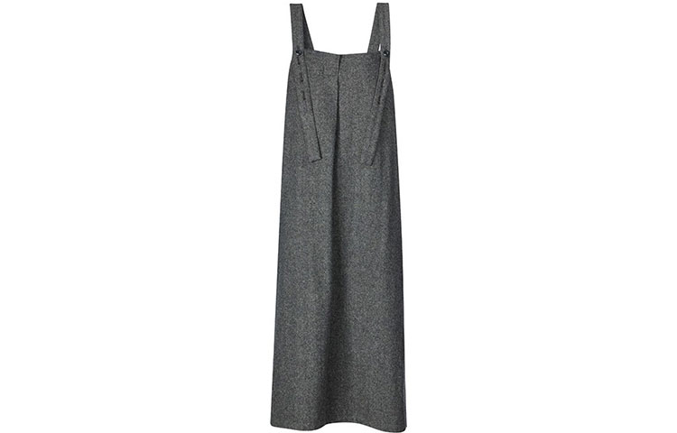 Yohji Yamamoto Y's Adjustable Strap Sleeveless Long Dress Gray YX-D17-811-01