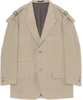 Yohji Yamamoto Y's for Men FW24 Loose Fit Casual Beige Long-Sleeve Jacket MO-J14-012-1 Yohji Yamamoto Y's for Men FW24 Loose Fit Casual Beige Long-Sleeve Jacket MO-J14-012-1