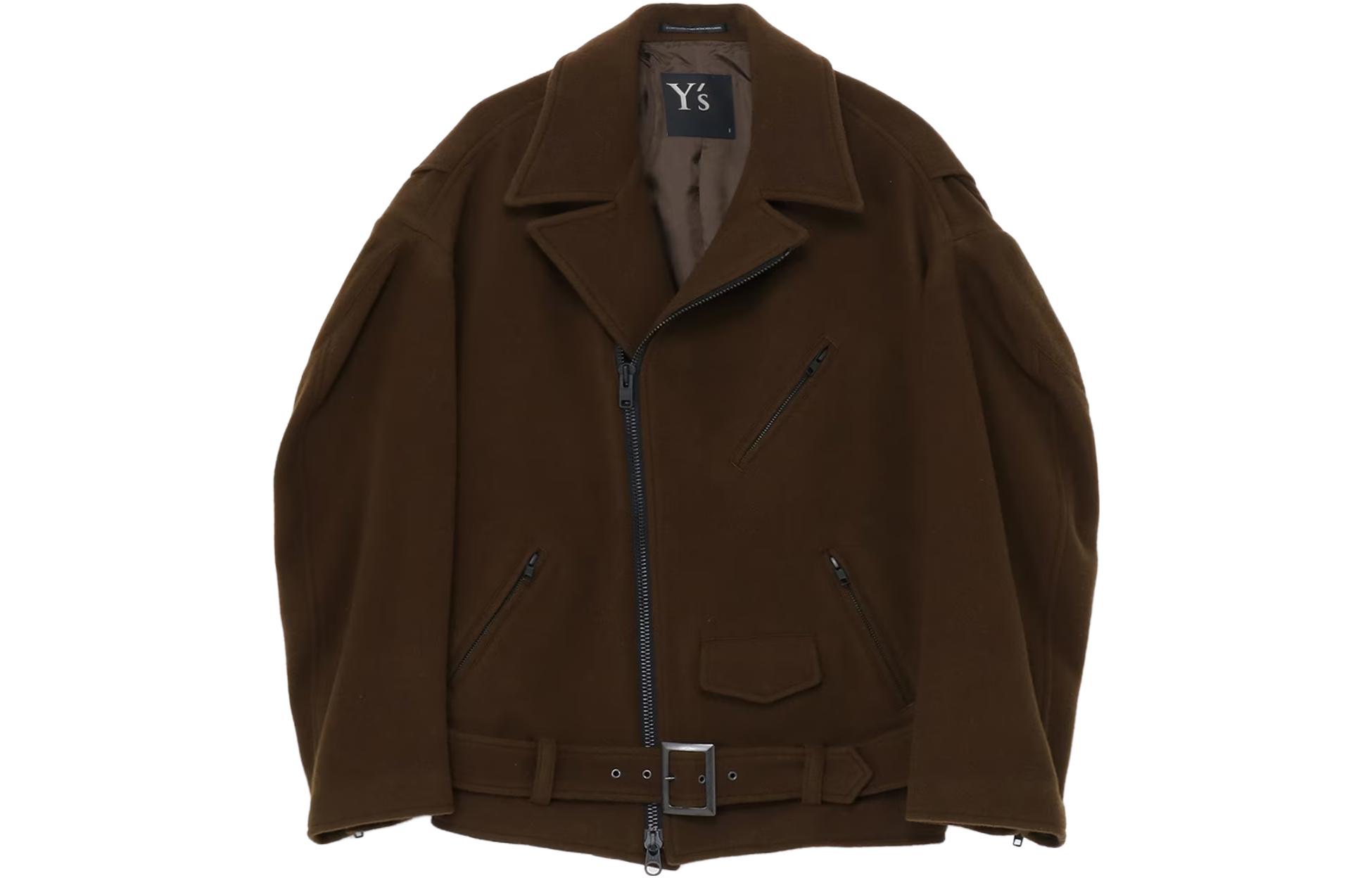 Yohji Yamamoto Y's FW23 Brown Unisex Zip-Up Comfort Jacket YJ-Y01-108-1
