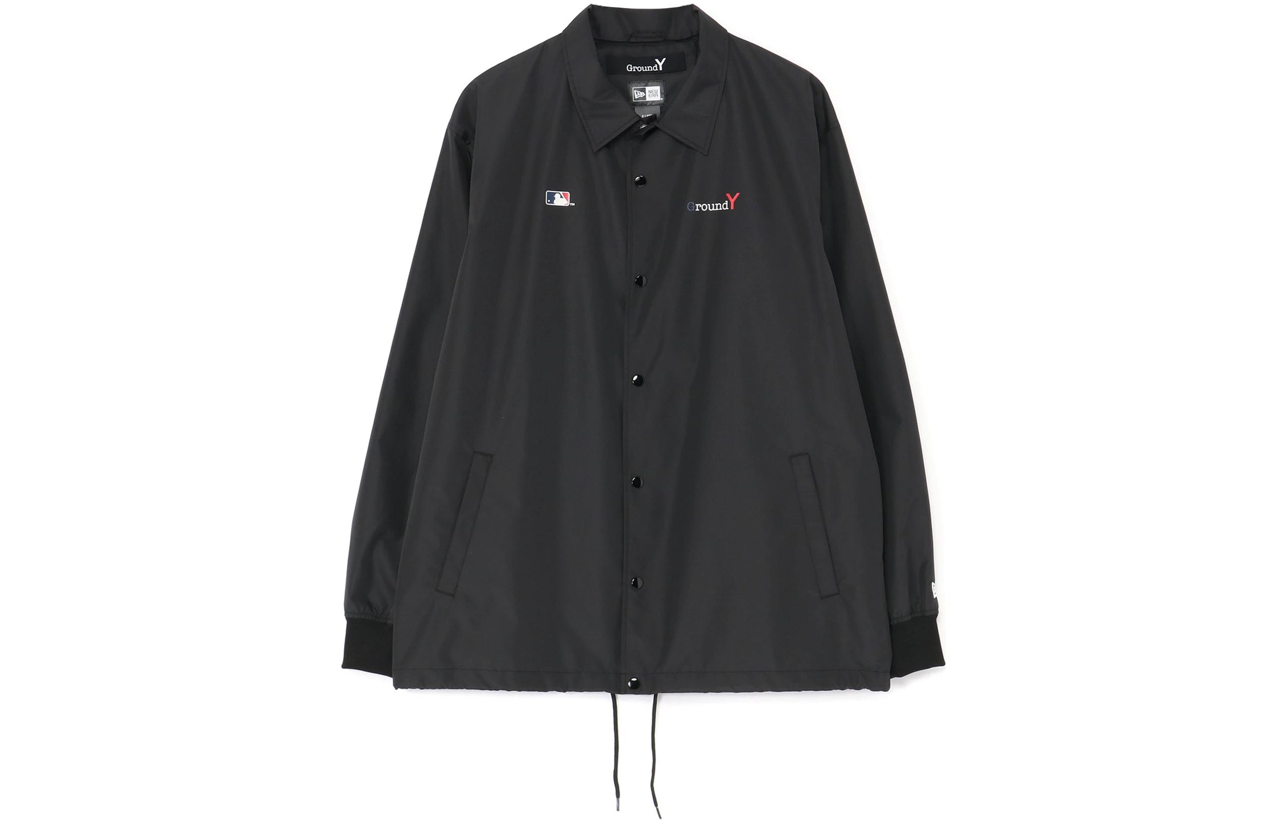 Yohji Yamamoto Y's Logo Print Single-Breasted Loose Jacket Unisex Black GF-J50-951-1