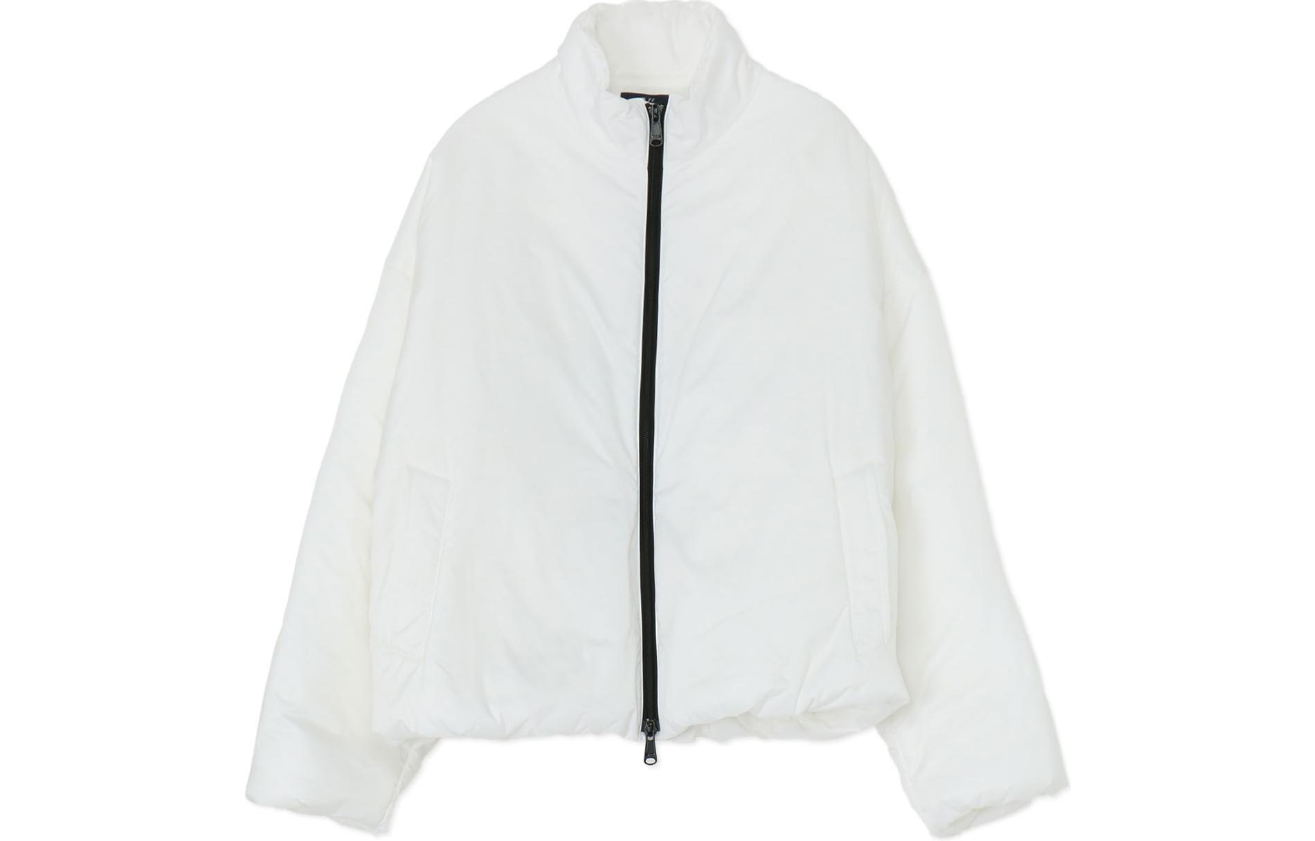 Yohji Yamamoto Y's Padded Waist Zip-Up Long Sleeve Jacket Unisex White YJ-Y40-630-1