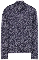 Yohji Yamamoto Y's Printed Turkish Ceramic Turtleneck Sweatshirt Purple YM-T42-930-1 Yohji Yamamoto Y's Printed Turkish Ceramic Turtleneck Sweatshirt Purple YM-T42-930-1