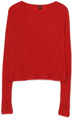 山本耀司 Y''s 男士红色宽松圆领长袖卫衣 YX-T94-171-1 Buy 山本耀司 Y''s 男士红色宽松圆领长袖卫衣 YX-T94-171-1