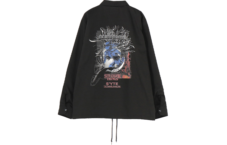 Yohji Yamamoto Yoji Yamamoto S'YTE Withered Floral Crow Coach Jacket Unisex Black UM-Y78-905-1