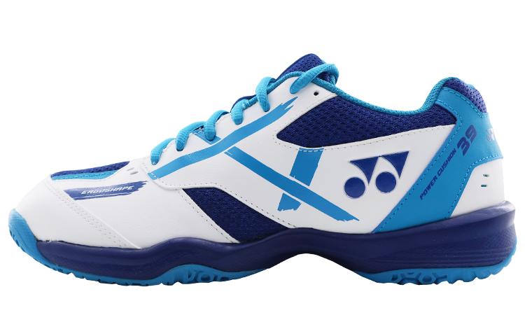 YONEX 39 Series White Blue Badminton Shoes - Lightweight, Durable, Cushioned. SHB39EX White Blue