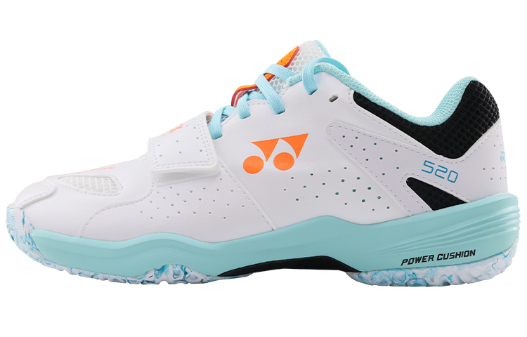 Yonex 520 Series Low-Top White Orange Badminton Shoes - Lightweight & Durable SHB520WCR White Orange.