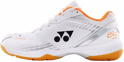 YONEX 65 Series Wide Badminton Shoes White Silver Orange Low-Top Comfort SHB65Z3WEX White Orange. YONEX 65 Series Wide Badminton Shoes White Silver Orange Low-Top Comfort SHB65Z3WEX White Orange.