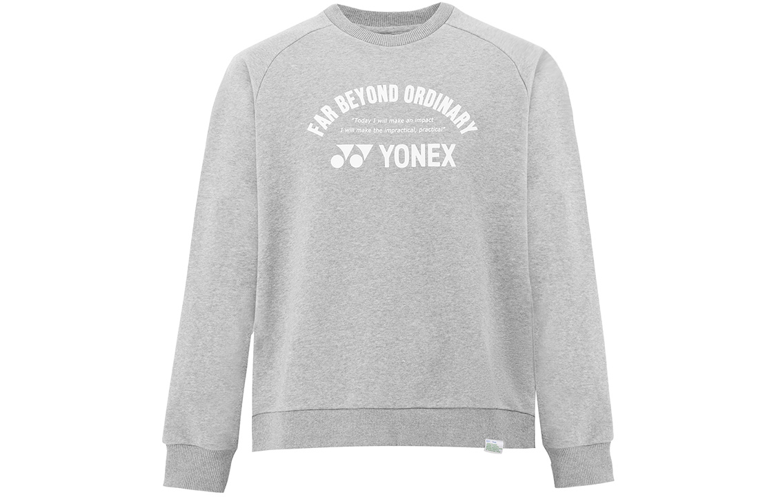 Yonex 75th Anniversary Logo Crewneck Sweatshirt Light Grey Unisex Retro Style 30072AEX-010