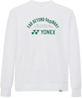 Yonex 75th Anniversary Logo Print Retro Crewneck Sweatshirt Unisex White 30072AEX-011 Yonex 75th Anniversary Logo Print Retro Crewneck Sweatshirt Unisex White 30072AEX-011