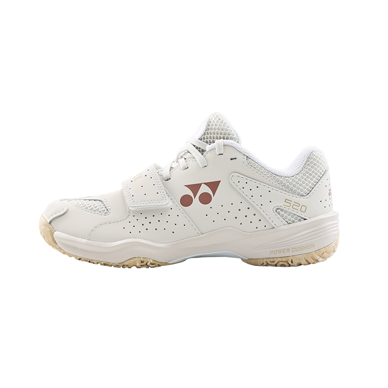 YONEX Badminton Shoes Beige Low-Top Cushioning Synthetic Leather SHB520WCR Light Beige.