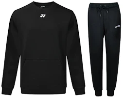 Yonex Black Badminton Sweatshirt & Sweatpants Set with Logo Print 130051BCR-007+160171BCR-007 Yonex Black Badminton Sweatshirt & Sweatpants Set with Logo Print 130051BCR-007+160171BCR-007