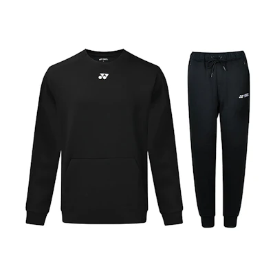 Yonex Black Badminton Sweatshirt & Sweatpants Set with Logo Print 130051BCR-007+160171BCR-007