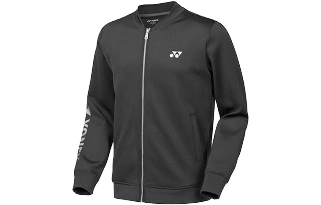 Yonex Black Zipper Hoodie with Letter Print Design CS1084