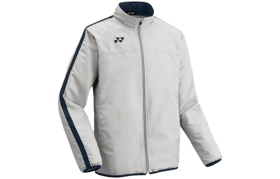 Yonex Gray Full-Zip Long-Sleeve Jacket with Stand Collar FW7001J-017
