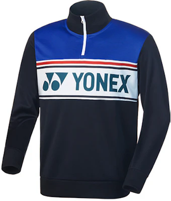 Yonex Half-Zip Sweatshirt Hitam dengan Logo Garis Kontras. 150179BCR-007 Buy Yonex Half-Zip Sweatshirt Hitam dengan Logo Garis Kontras. 150179BCR-007