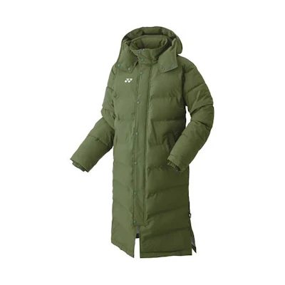 Yonex Khaki Full-Zip Hooded Mid-Length Fitted Jacket 90073-191