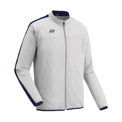 Yonex Logo Print Zip-Up Jacket Unisex - Gray White FW5007-017