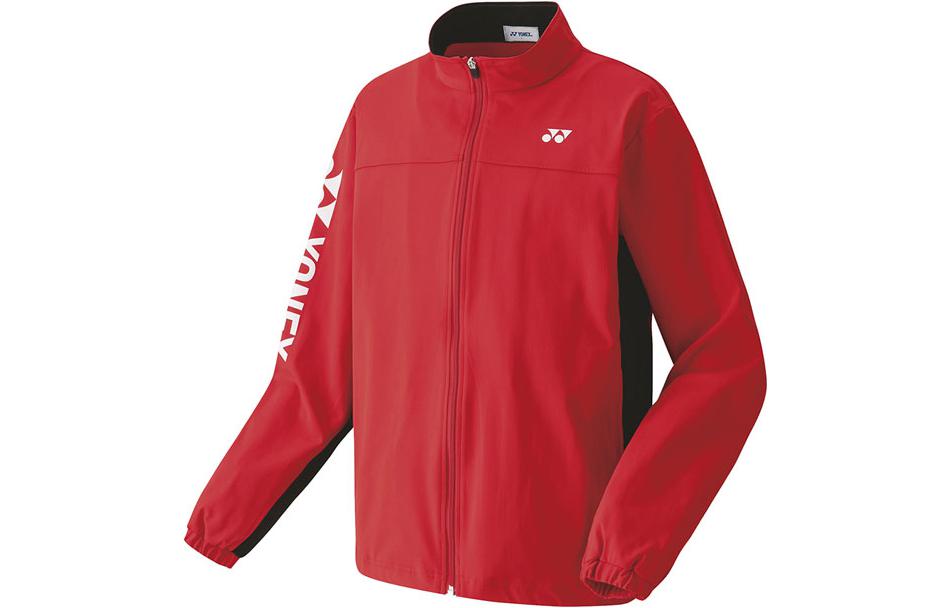 Yonex Logo Printed High Neck Fitted Long Sleeve Jacket Unisex - Red 50113-496