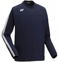 Yonex Navy Blue Crewneck Pullover Fitted Long-Sleeve Sweatshirt FW5006-019 Yonex Navy Blue Crewneck Pullover Fitted Long-Sleeve Sweatshirt FW5006-019