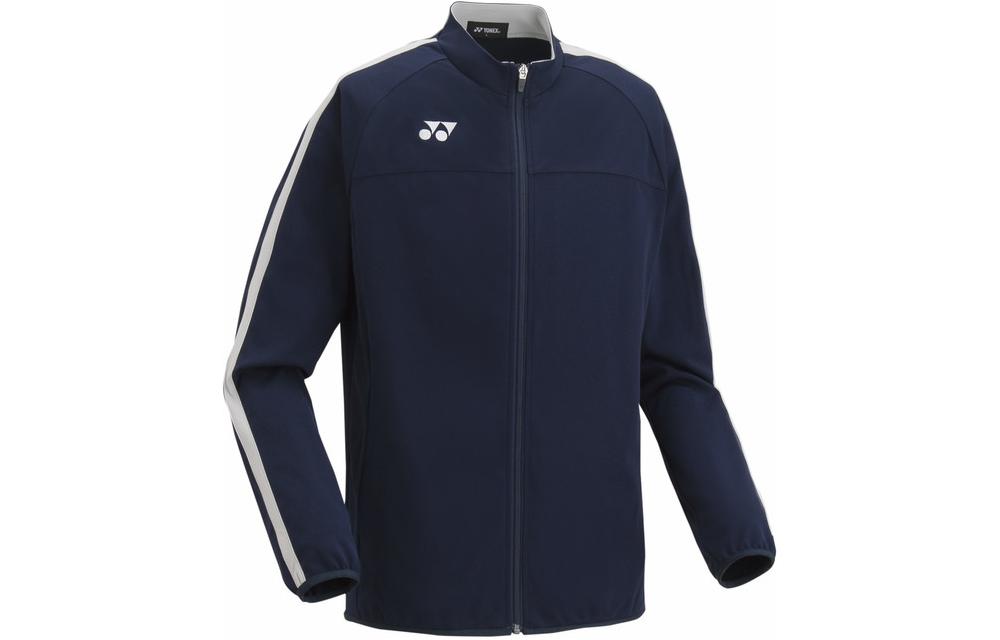 Yonex Navy Blue Logo Print Zip-Up Jacket with Stand Collar FW5007-019