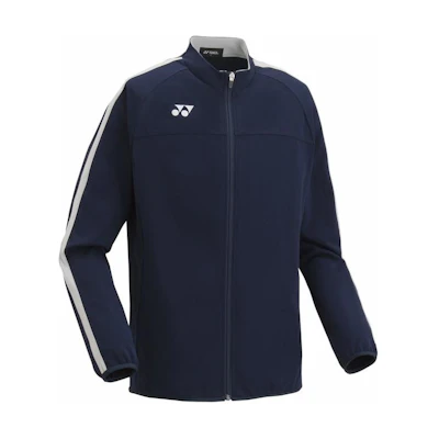 Yonex Navy Blue Logo Print Zip-Up Jacket with Stand Collar FW5007-019