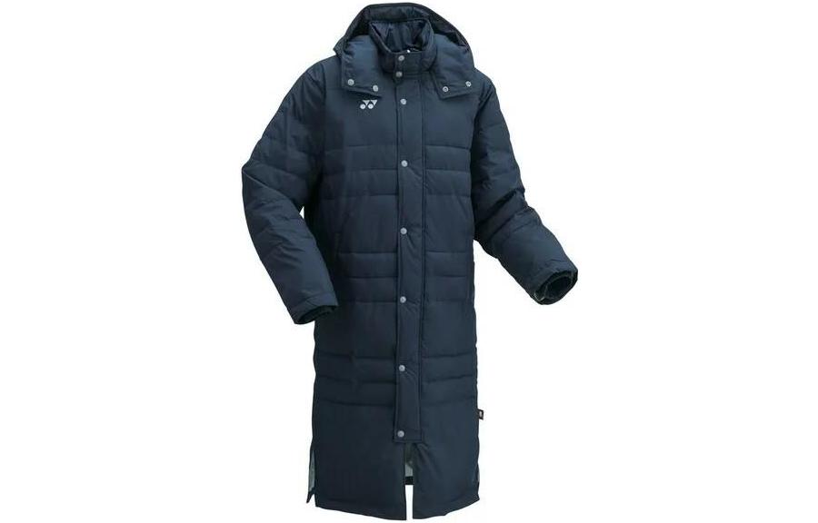 Yonex Navy Blue Solid Color Zip-Up Hooded Long Jacket FW9002-019