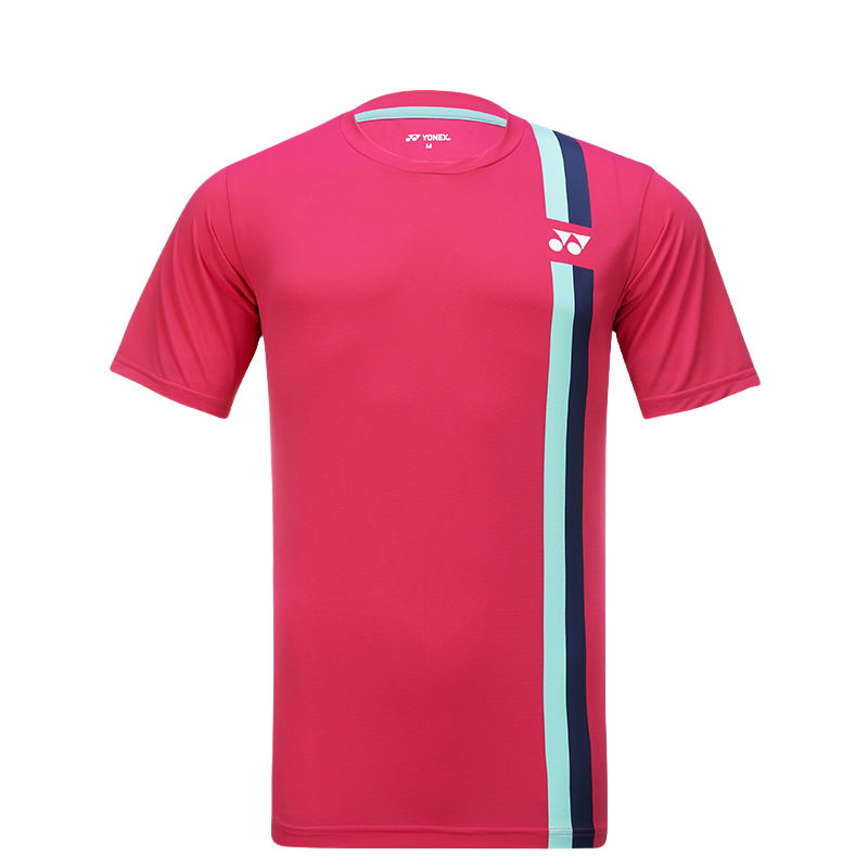 Yonex Pink Purple Striped Quick-Dry Badminton T-Shirt 115201BCR