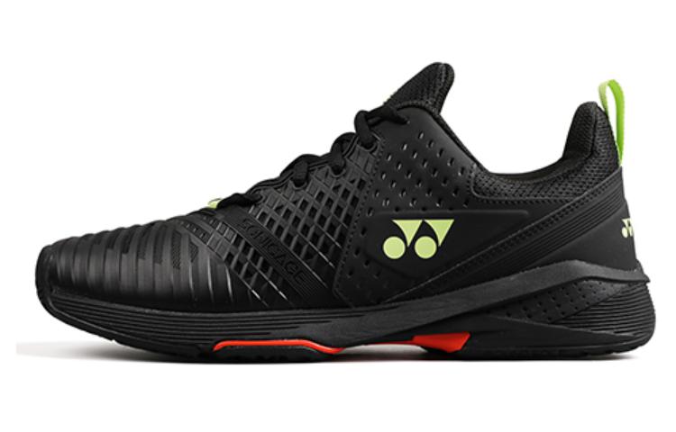 YONEX Power Cushion Sonicage 3 Tennis Shoes Black Lime - Comfort & Breathability SHTS3MACEX-763