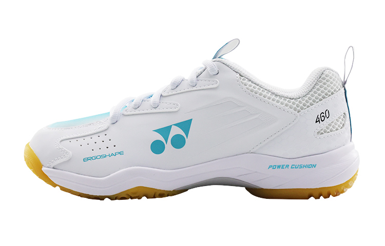 YONEX Power Cushion White Badminton Shoes - Comfort, Breathable, Impact Resistant SHB460CR White Mint.