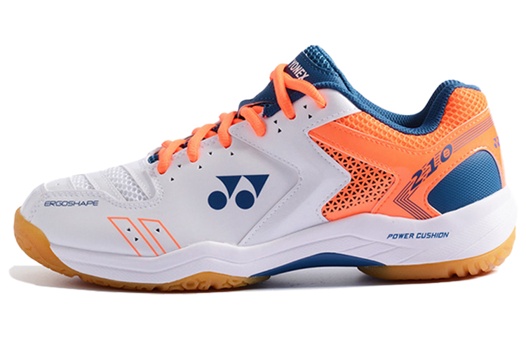 YONEX Power Cushion White Orange Lightweight Breathable Badminton Shoes. SHB210CR White and Orange