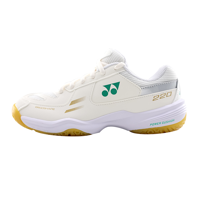 YONEX Power Cushion Wide Fit Non-Slip Badminton Shoes Low-Top Beige SHB220WCR Off-White Color