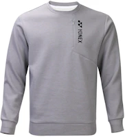 Yonex Training Series Crew Neck Sweatshirt Light Gray Long Sleeve Casual 130011BCR-606 Yonex Training Series Crew Neck Sweatshirt Light Gray Long Sleeve Casual 130011BCR-606