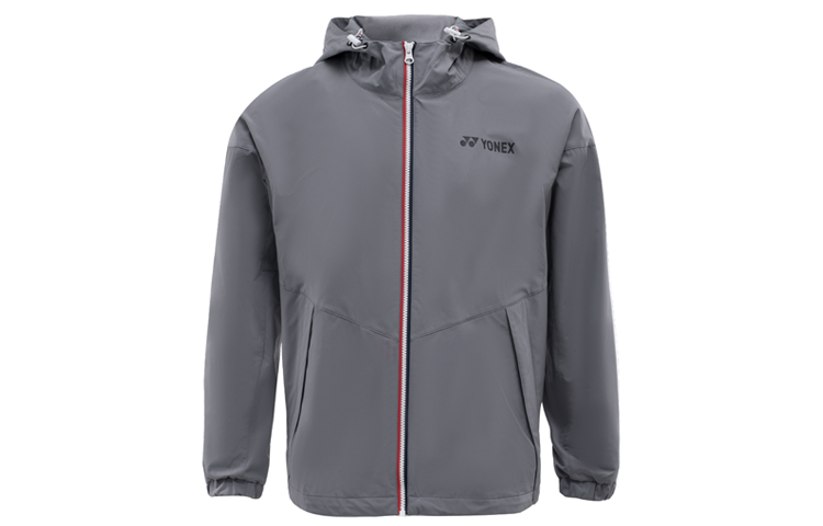 Yonex Training Series Logo Print Hoodie Jacket - Light Charcoal Gray 150051BCR-606