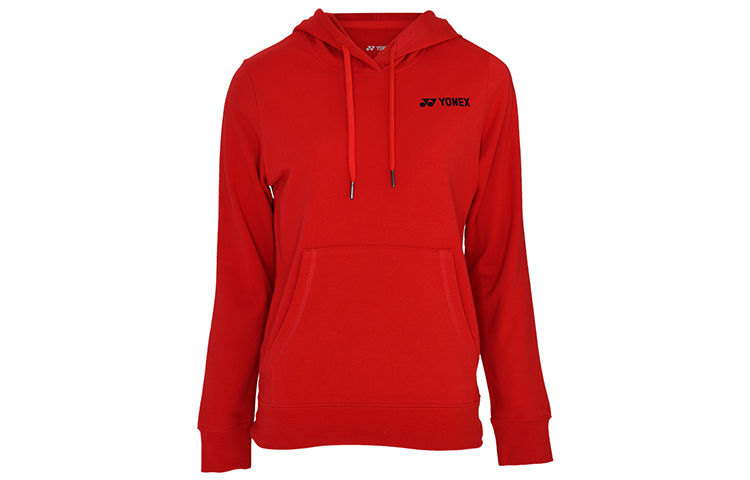 Yonex Training Series Logo Printed Sports Pullover Hoodie Unisex Red 250379BCR-639