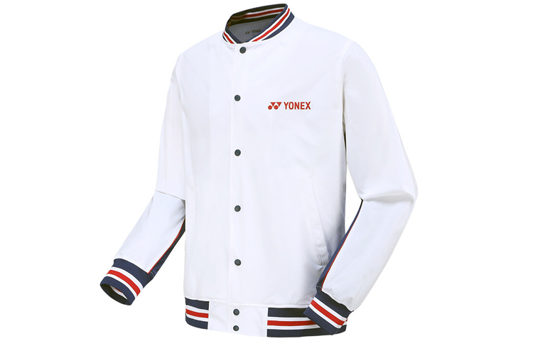 Yonex Training Series Quick-Dry Breathable Striped Jacket - White 150082BCR-011