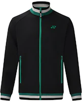 Yonex Training Stripe Trim Logo Embroidered Zip-Up Jacket Black 150132BCR-007 Yonex Training Stripe Trim Logo Embroidered Zip-Up Jacket Black 150132BCR-007