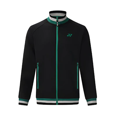 Yonex Training Stripe Trim Logo Embroidered Zip-Up Jacket Black 150132BCR-007