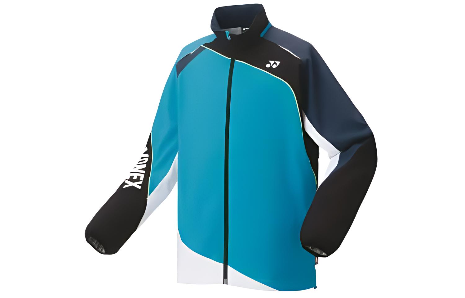 Yonex Unisex Blue Printed High-Neck Long-Sleeve Jacket 70087-422