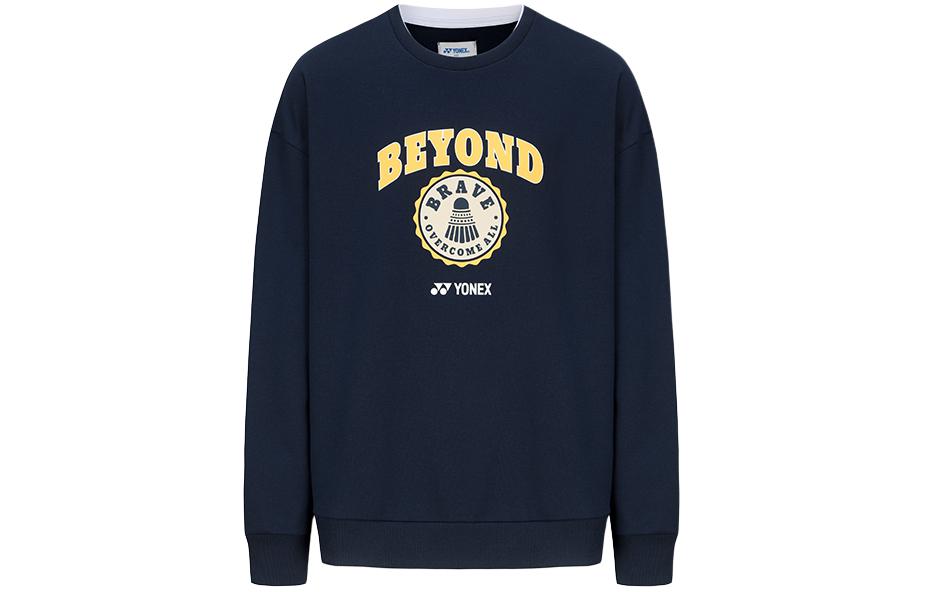 Yonex Unisex Crewneck Letter Print Long-Sleeve Pullover Sweatshirt YOBC3146CR