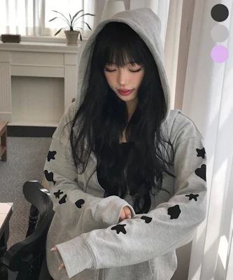 Yoohee 三色款印花华夫格拉链连帽卫衣 YHHZGA002 Buy Yoohee 三色款印花华夫格拉链连帽卫衣 YHHZGA002
