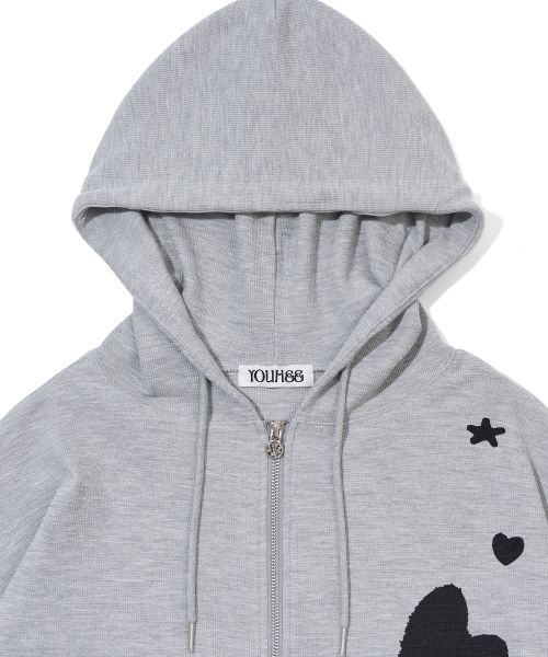 Purchase Yoohee [3COLORS] Graphic Waffle Zip-Up Hoodie YHHZGA002
